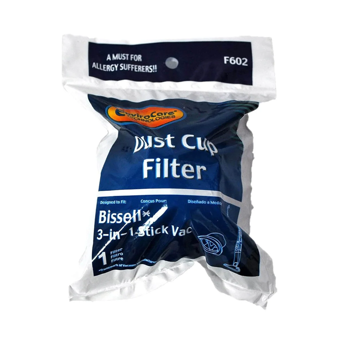 Envirocare Bissell 3-in-1 Stick Vac Dust Cup Filter (F602) - Image 2